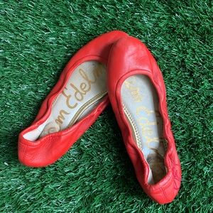 Sam Edelman Floyd Nappa Flats in Red